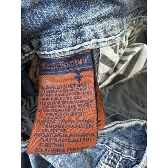 Rock Revival Jeans Women’s 26 blue easy boot lyon festival rodeo western cowgirl - Picture 9 of 12